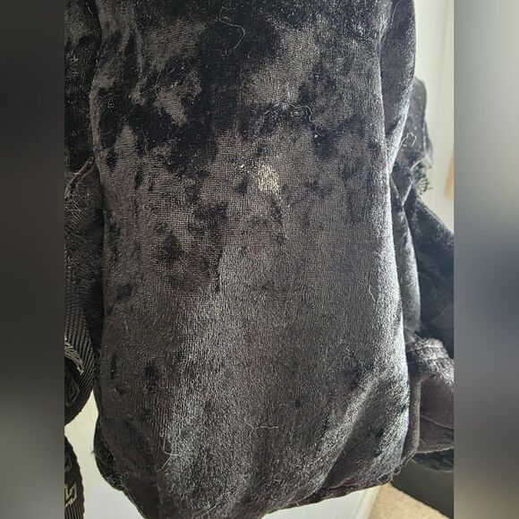 Victorias Secret Pink Logo Velvet Large Campus Backpack Bookbag Black Full Size - Picture 11 of 14